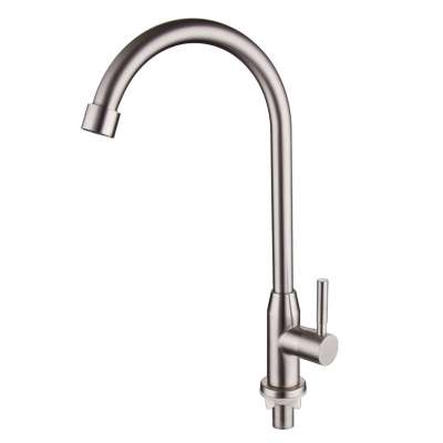 Stainless steel kitchen sink cold water faucet